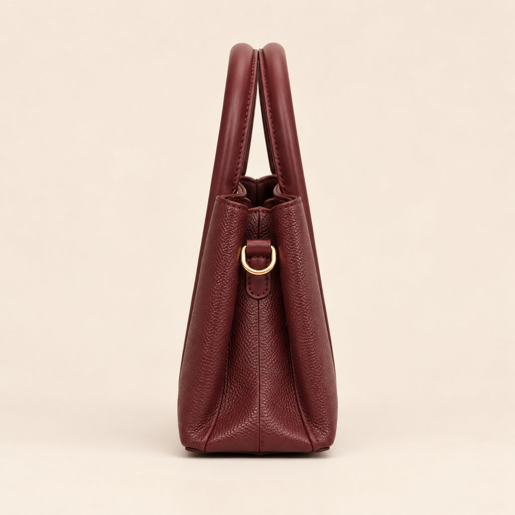 City Bag Coconuda Borgogna, vista laterale