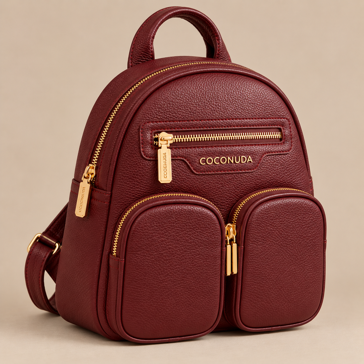 Zaino Coconuda Bordeaux - vista di tre quarti