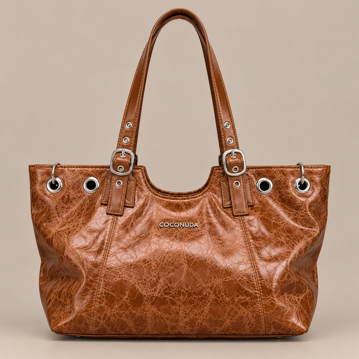 Coconuda Shopper Cammello - vista frontale