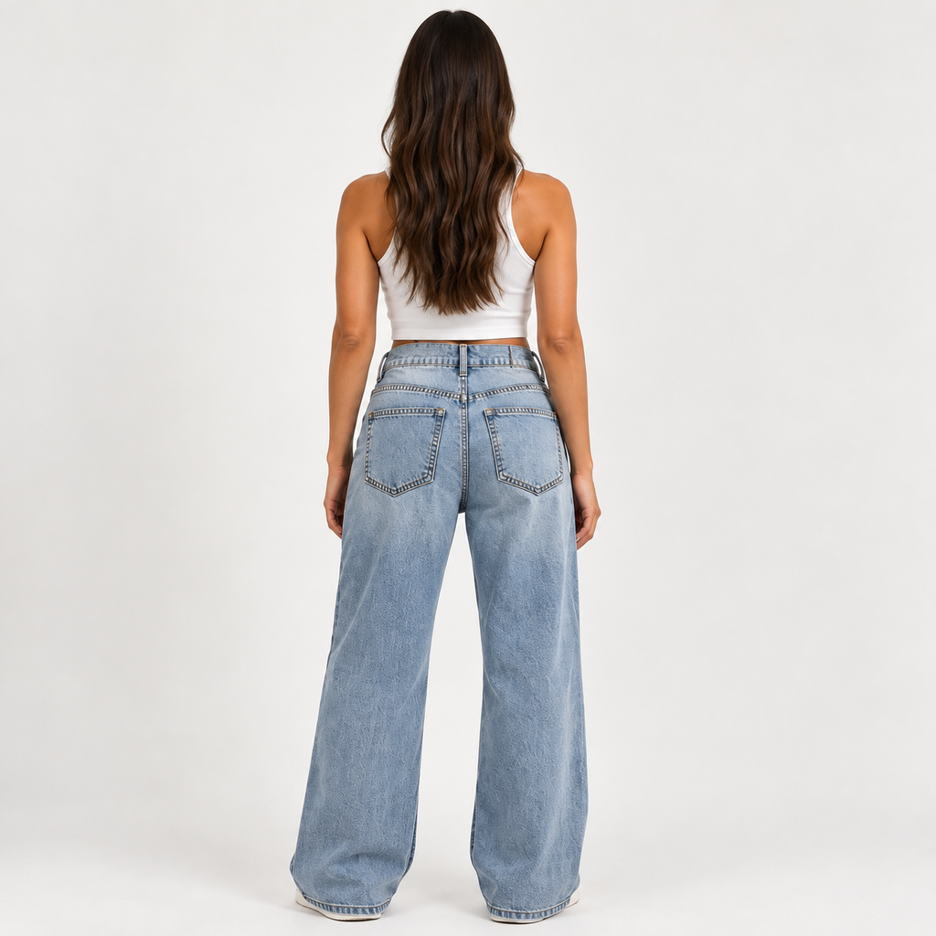 Jeans Double - figura intera, vista posteriore