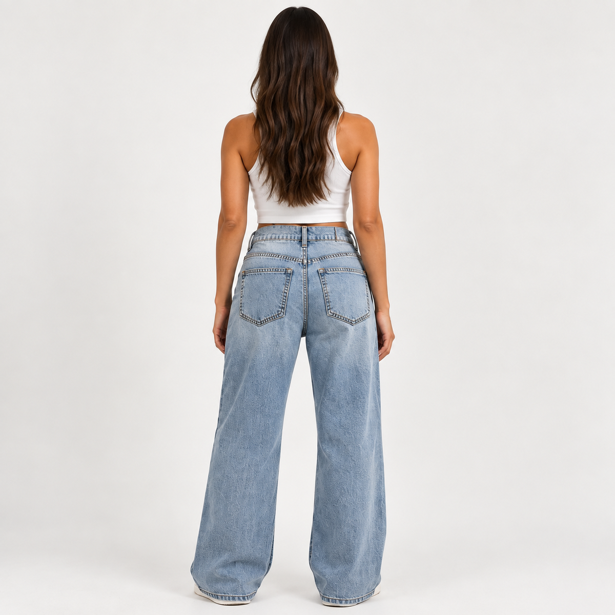 Jeans Double - figura intera, vista posteriore