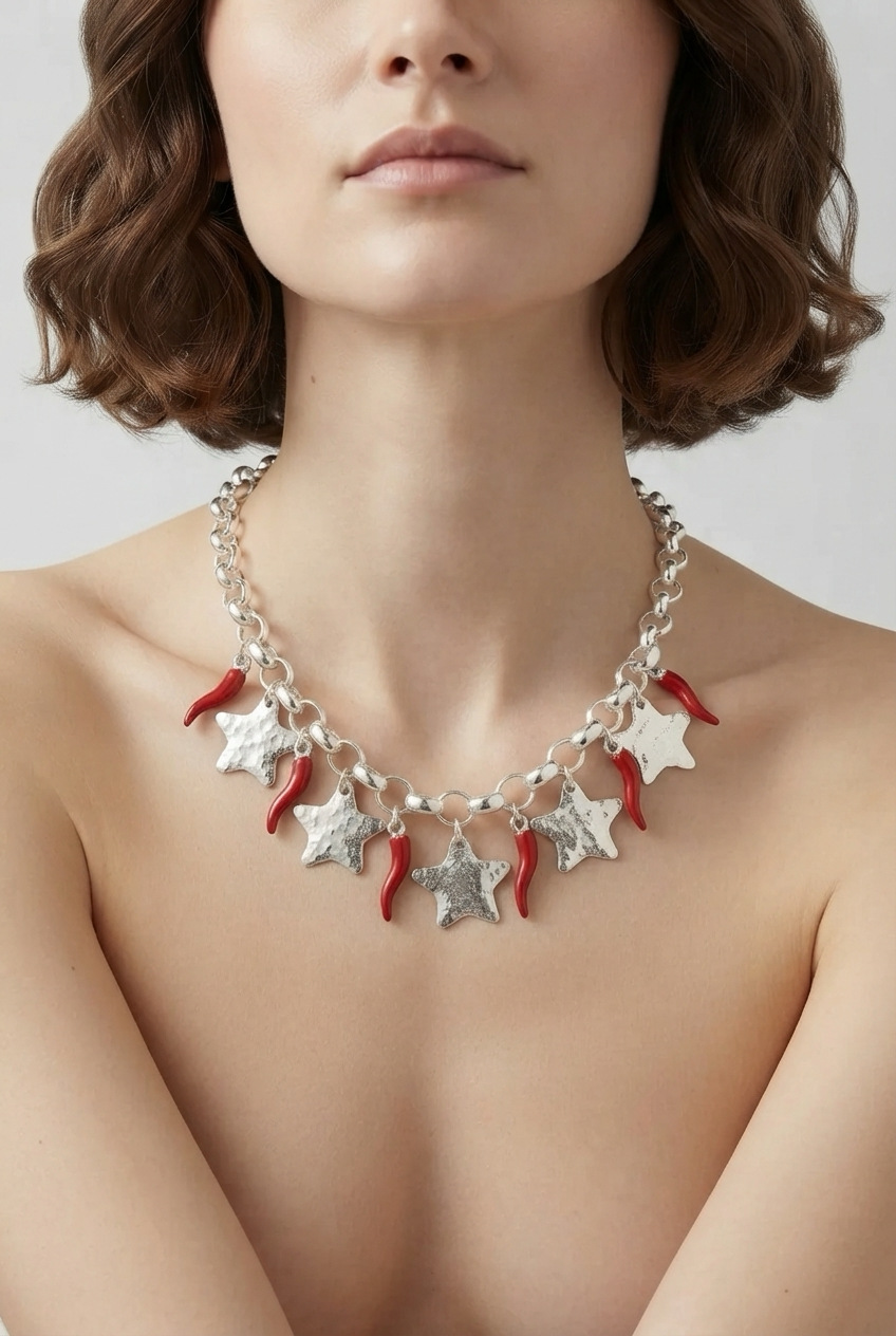 Collana Rawan MUPAJI colore argento - Lo Scarabocchio