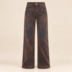 Jeans Alaska a gamba larga marrone cangiante, prodotto non indossato