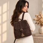 Zaino Brown Lancetti indossato - vista laterale