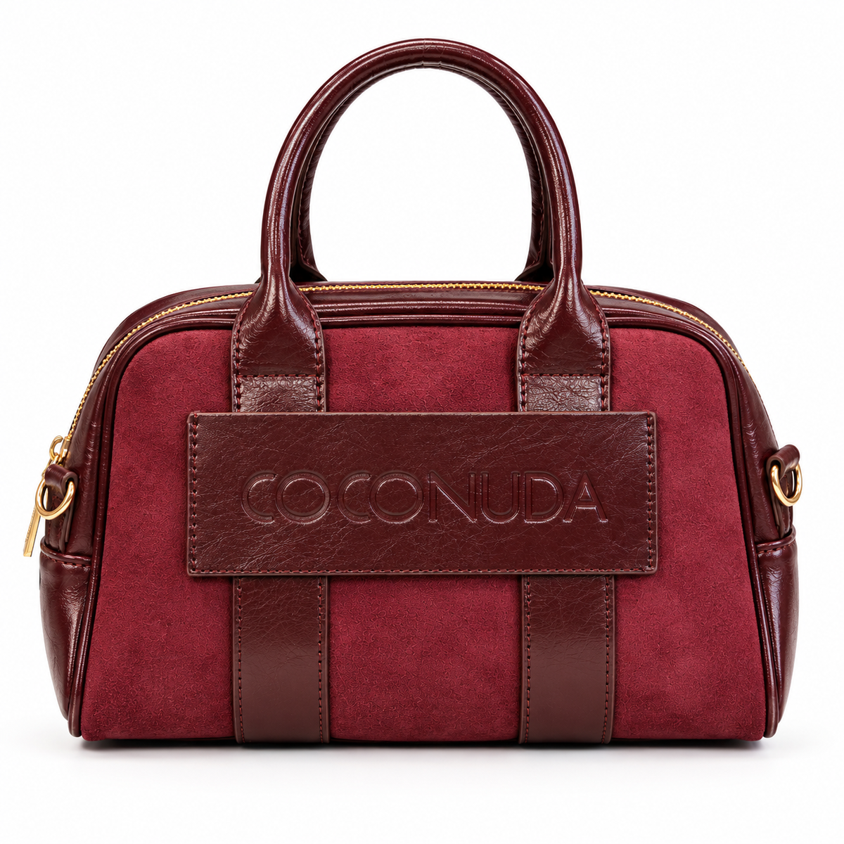 Bauletto Coconuda Borgogna, vista frontale