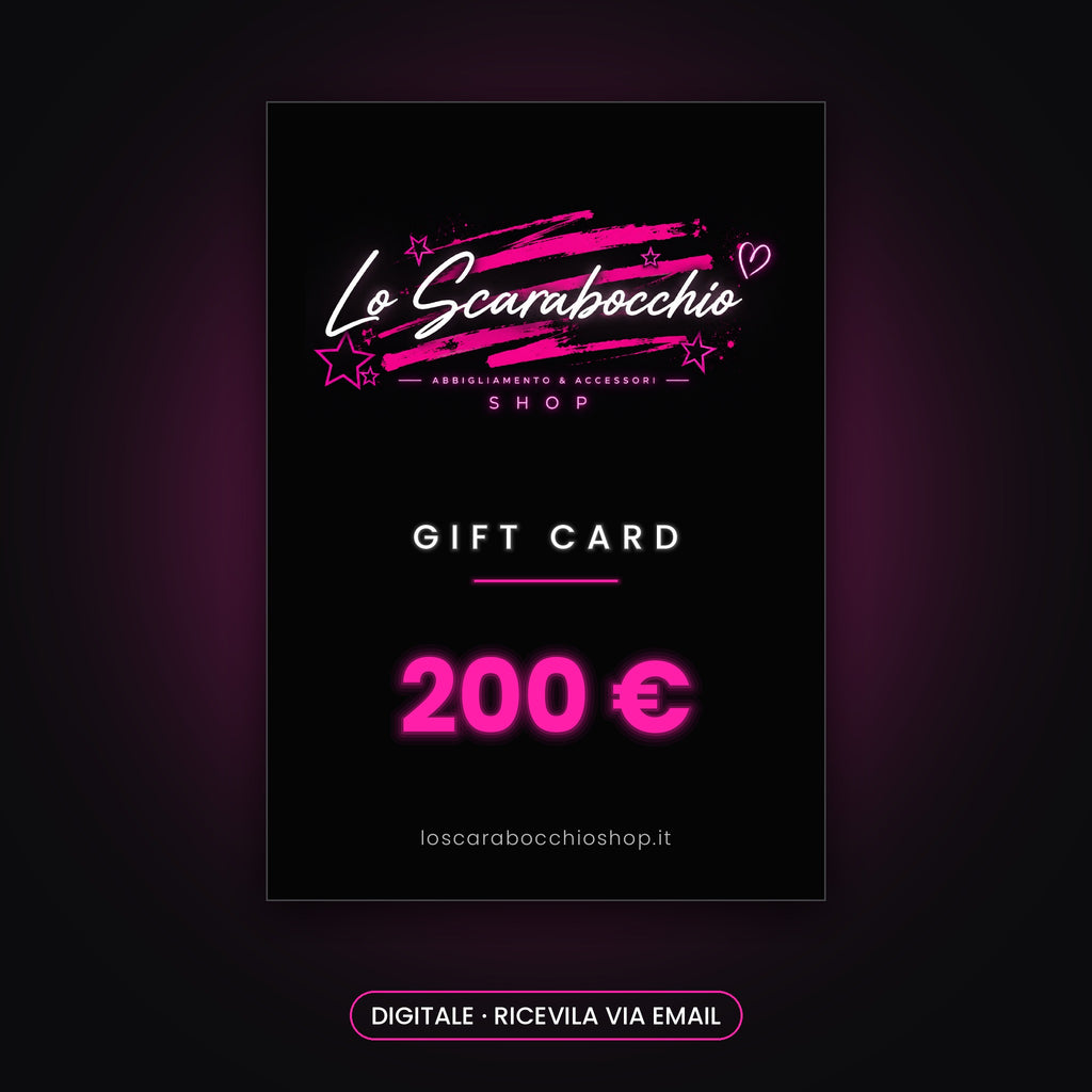 Gift Card digitale Lo Scarabocchio da 200 €, inviata via email