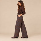 Pantalone Texas palazzo gamba ampia, vista laterale